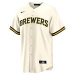 Christian Yelich Milwaukee Brewers  Alternate Replica Player Jersey - Cream