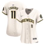 Jackson Chourio Milwaukee Brewers  Women's Home Limited Player Jersey - Cream