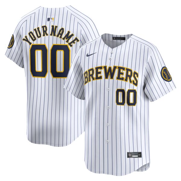Milwaukee Brewers   Alternate Limited Custom Jerseyu00c2u00a0u00e2u20acu201c White