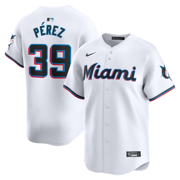 Eury Pérez 39 Miami Marlins Home Limited Men Jersey - White