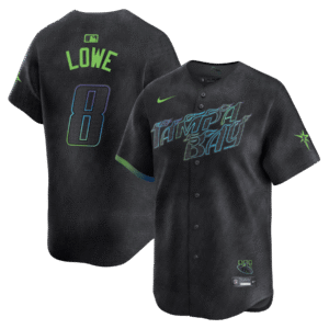 Brandon Lowe 8 Tampa Bay Rays 2024 City Connect Limited Men Jersey - Charcoal