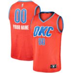 Oklahoma City Thunder Fanatics  Fast Break Custom Replica Jersey - Orange - Statement Edition