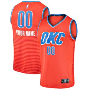 Oklahoma City Thunder Fanatics  Fast Break Custom Replica Jersey - Orange - Statement Edition
