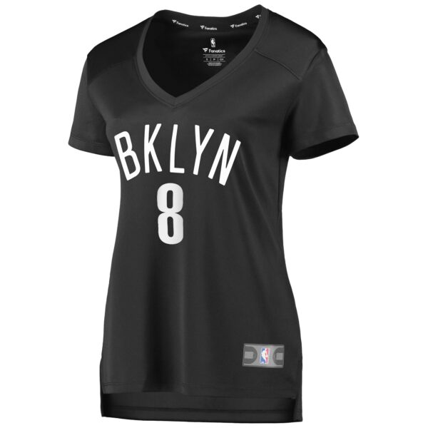 Spencer Dinwiddie Brooklyn Nets Fanatics Women's Fast Break Player Jersey - Statement Edition - Black