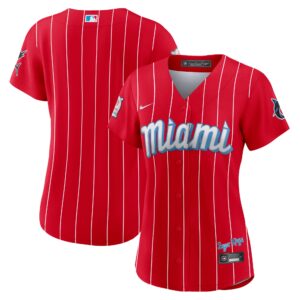 Miami Marlins  Women's City Connect Replica Jersey - Red