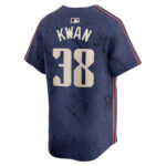 Steven Kwan 38 Cleveland Guardians 2024 City Connect Limited Men Jersey - Navy