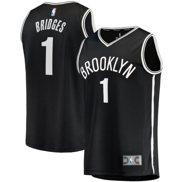 Mikal Bridges Brooklyn Nets Fanatics Big & Tall Fast Break Player Jersey - Black - Icon Edition