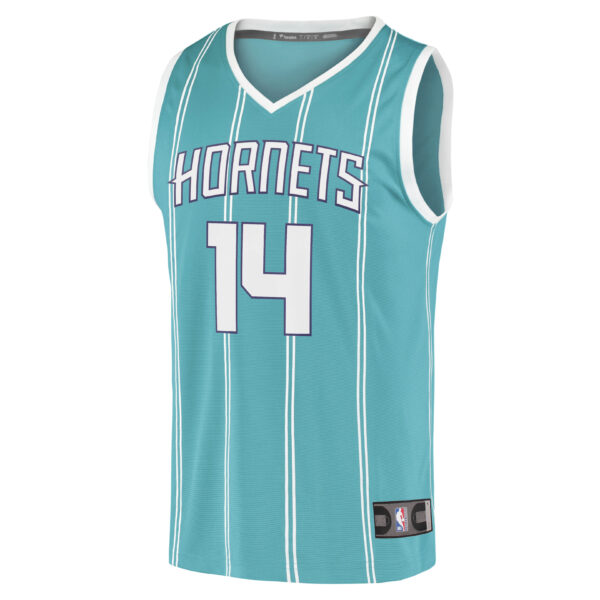 Nick Richards Charlotte Hornets Fanatics Fast Break Replica Jersey - Icon Edition - Teal