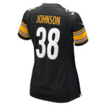 Caleb Johnson 38 Pittsburgh Steelers Game Women Jersey - Black
