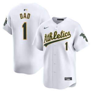 Oakland Athletics  #1 Dad Home Limited Jersey - White