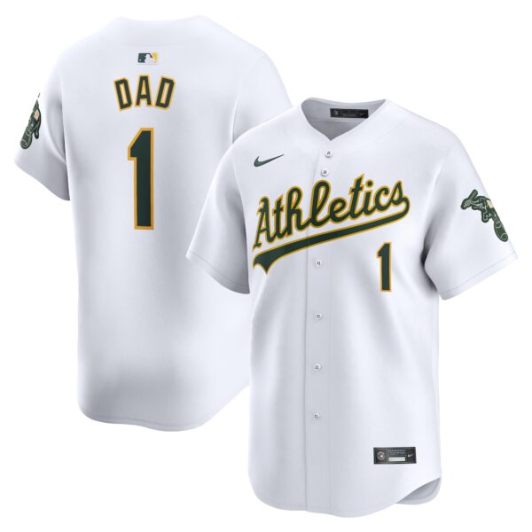 Oakland Athletics  #1 Dad Home Limited Jersey - White