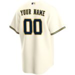 Milwaukee Brewers  Youth Home Replica Custom Jersey - Cream