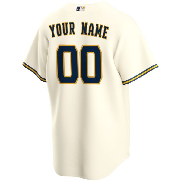 Milwaukee Brewers  Youth Home Replica Custom Jersey - Cream