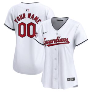 Cleveland Guardians  Women's Home Limited Custom Jersey - White