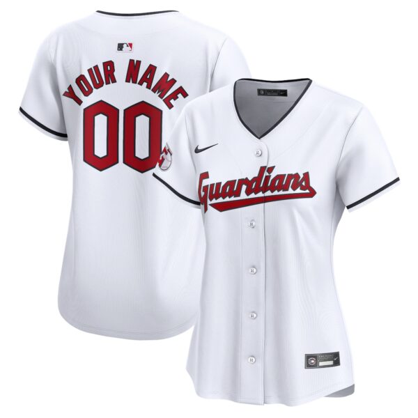 Cleveland Guardians  Women's Home Limited Custom Jersey - White