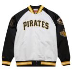 Roberto Clemente Pittsburgh Pirates Mitchell & Ness Cooperstown Collection Legends Lightweight Satin Raglan Full-Snap Jacket - White/Black