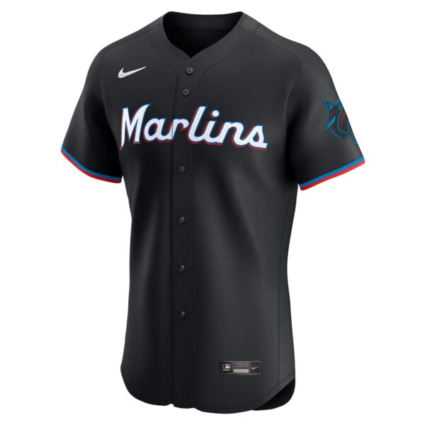 Miami Marlins  Alternate Vapor Premier Elite Patch Jersey - Black