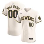 Milwaukee Brewers  Home Elite Custom Jersey - Cream