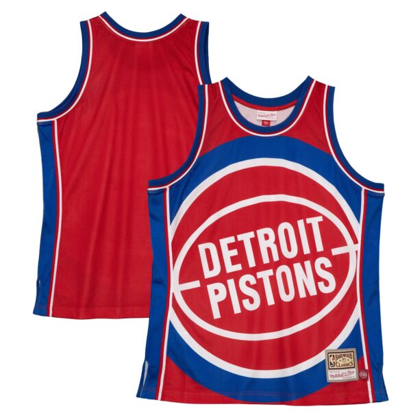 Detroit Pistons Mitchell & Ness Hardwood Classics Blown Out Fashion Jersey - Red