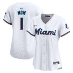 Miami Marlins  Women's #1 Mom Home Limited Jersey - White