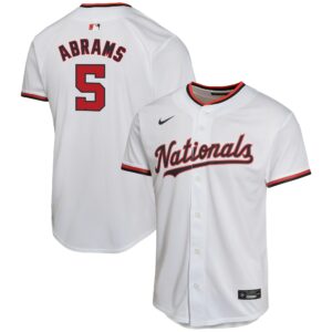CJ Abrams Washington Nationals  Youth Home Game Player Jersey - White