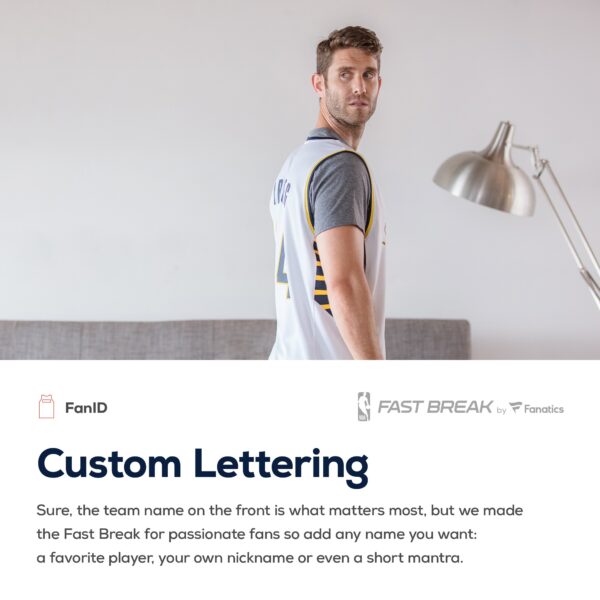 Indiana Pacers Fanatics Youth Fast Break Custom Replica Jersey Navy - Icon Edition