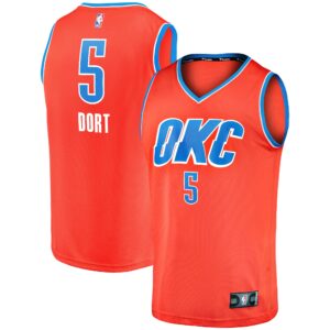 Luguentz Dort Oklahoma City Thunder Fanatics Youth Fast Break Replica Player Jersey - Statement Edition - Orange