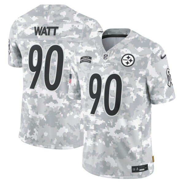 T.J. Watt Pittsburgh Steelers 2024 Salute to Service Limited Jersey - Arctic Camo