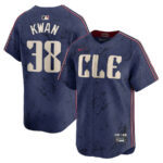 Steven Kwan 38 Cleveland Guardians 2024 City Connect Limited Men Jersey - Navy