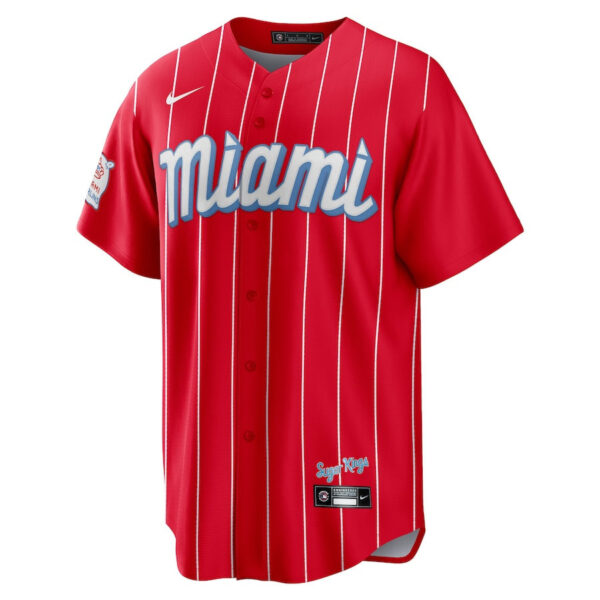 Jazz Chisholm Jr. 2 Miami Marlins City Connect Men Jersey - Red