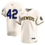 Milwaukee Brewers 2024 Jackie Robinson Day Home Men Limited Jersey - Cream