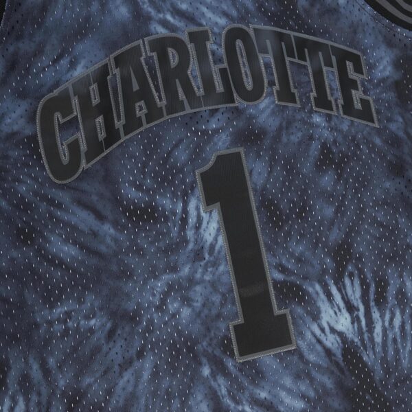 Muggsy Bogues Charlotte Hornets Mitchell & Ness Hardwood Classics 1992/93 Tie-Dye Swingman Jersey - Black