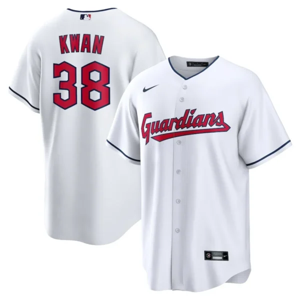 Steven Kwan 38 Cleveland Guardians Home Men Jersey - White