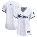 Miami Marlins  Women's Home Limited Jersey - White