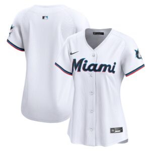 Miami Marlins  Women's Home Limited Jersey - White