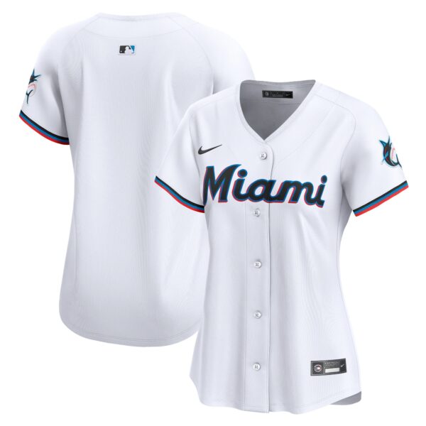 Miami Marlins  Women's Home Limited Jersey - White