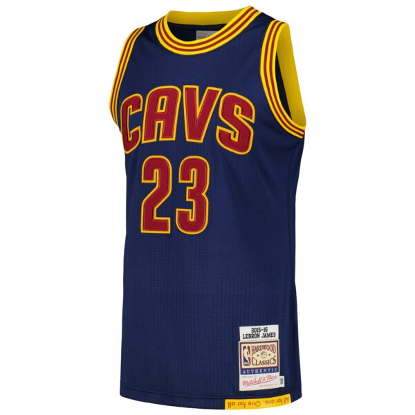 LeBron James Cleveland Cavaliers Mitchell & Ness 2015/16 Hardwood Classics Authentic Jersey - Navy