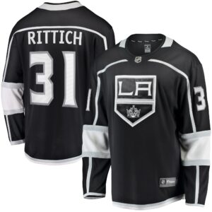 David Rittich Los Angeles Kings Fanatics Home Premier Breakaway Player Jersey - Black