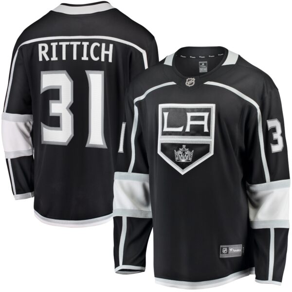 David Rittich Los Angeles Kings Fanatics Home Premier Breakaway Player Jersey - Black
