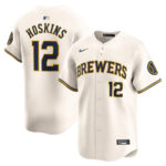 Rhys Hoskins 12 Milwaukee Brewers Home Limited Player Men Jersey - Cream