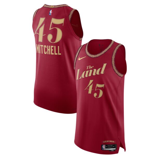 Donovan Mitchell Cleveland Cavaliers  Authentic Jersey - City Edition - Wine