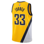 Myles Turner 33 Indiana Pacers Unisex Swingman Jersey - Statement Edition - Gold