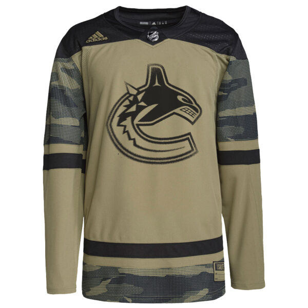 Vancouver Canucks adidas Logo Military Appreciation Team Authentic Practice Jersey - Camo