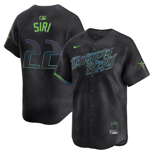 Jose Siri 22 Tampa Bay Rays 2024 City Connect Limited Men Jersey - Charcoal