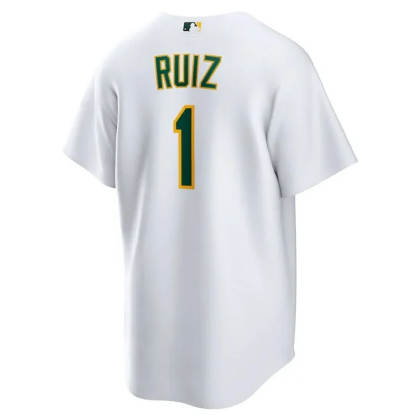 Esteury Ruiz 1 Oakland Athletics Home Men Jersey - White