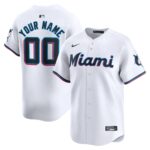Miami Marlins  Home Limited Custom Jersey - White