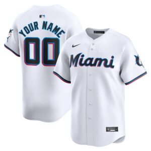Miami Marlins  Home Limited Custom Jersey - White