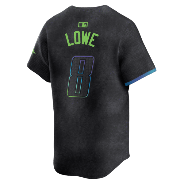Brandon Lowe 8 Tampa Bay Rays 2024 City Connect Limited Men Jersey - Charcoal