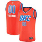 Oklahoma City Thunder Fanatics Youth  Fast Break Replica Custom Jersey - Orange - Statement Edition