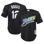 Wade Boggs Tampa Bay Rays Mitchell & Ness Youth Cooperstown Collectionu00c2u00a0Mesh Batting Practice Jersey - Black